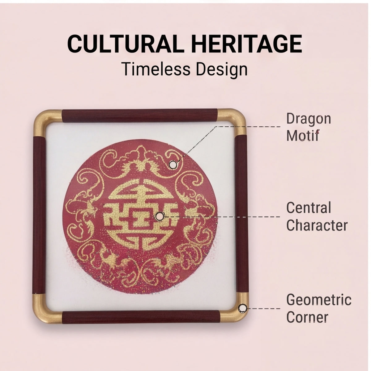 Chinese Double Happiness Embroidery Wall Art, Red and Gold Traditional Chinese Wedding Decor, Cultural Gift for Newlyweds