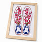 Hand Embroidered Plum Blossom Framed Insole Art