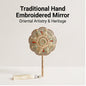 Oriental Embroidered Handheld Mirror · Artisan Craft Tassel Vanity Makeup Mirror