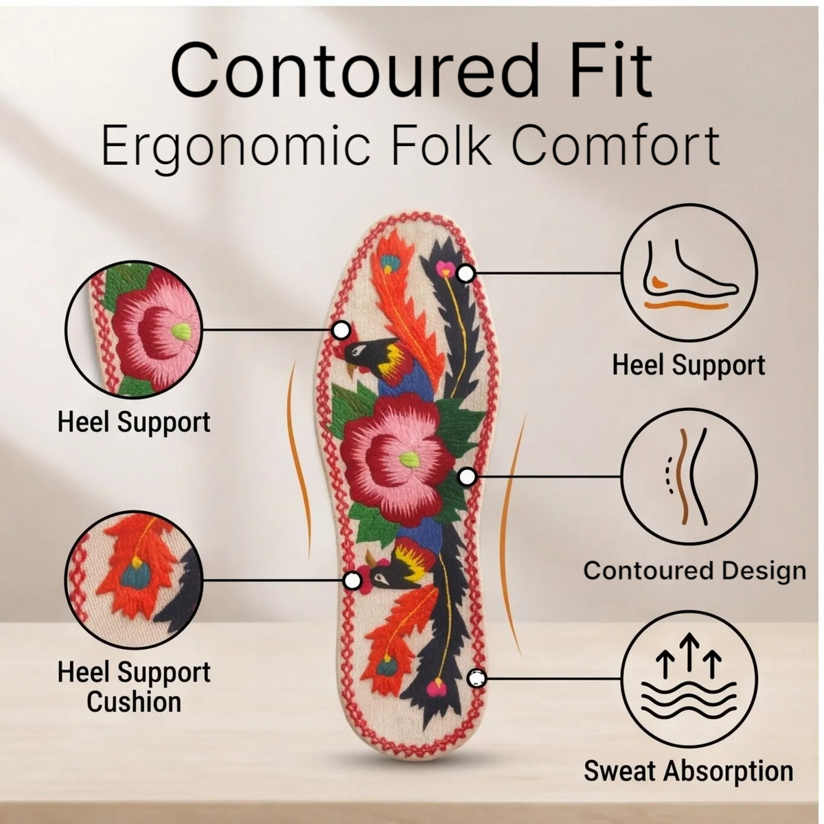 HongAn Stitch Hand-Stitched Folk Art Shoe Insoles – Chinese Intangible Heritage Cultural Handicraft & Display Art