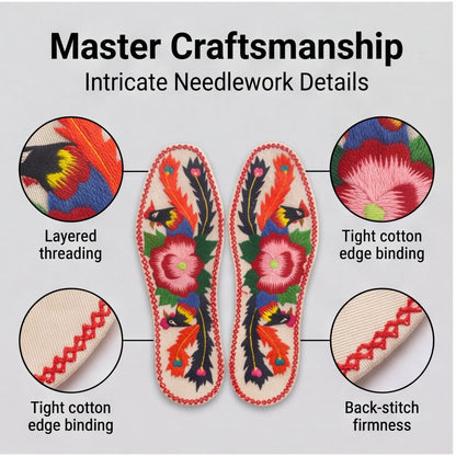 HongAn Stitch Hand-Stitched Folk Art Shoe Insoles – Chinese Intangible Heritage Cultural Handicraft & Display Art
