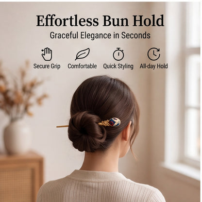 Hong'an Embroidered Hairpin – Traditional Chinese Handcrafted Hair Accessory